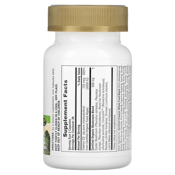 Alternative view of NaturesPlus, Source of Life, Garden, Organic Vitamin D3, 60 Vegan Capsules