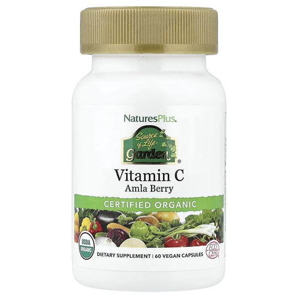 NaturesPlus, Source of Life Garden®, Vitamin C, Amla Berry, 60 Vegan Capsules