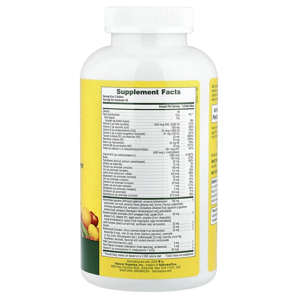 Alternative view of NaturesPlus, Source of Life®, Original Chewable Multivitamin & Mineral Supplement, Delicious Apple Cinnamon, 90 Wafers