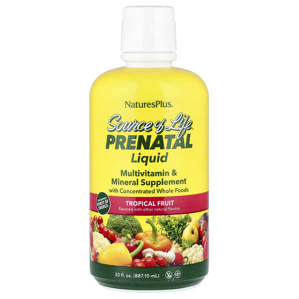 NaturesPlus, Source of Life®, Prenatal Liquid, Tropical Fruit, 30 fl oz (887.10 ml)