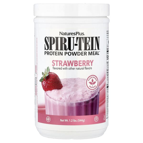 NaturesPlus, Spiru-Tein®, Protein Powder Meal, Strawberry, 1.2 lbs (544 g)