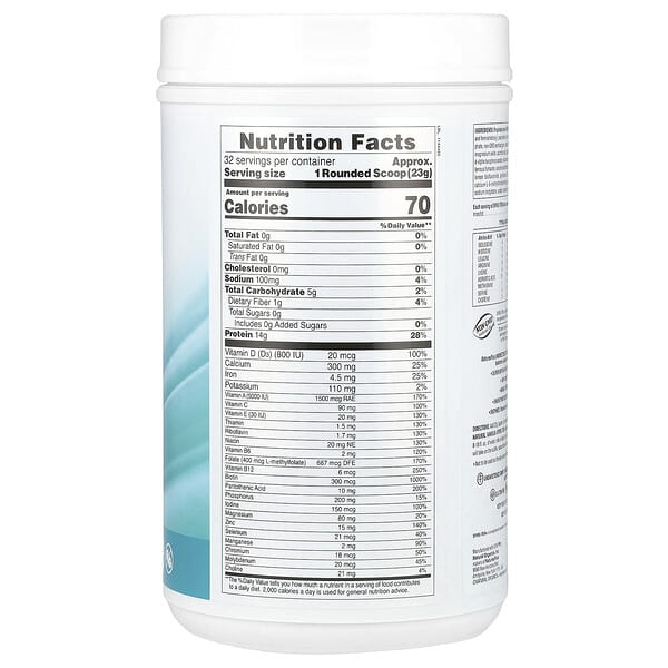 Alternative view of NaturesPlus, Spiru-Tein®, Protein Powder Meal, Unsweetened, Vanilla, 1.62 lbs (736 g)