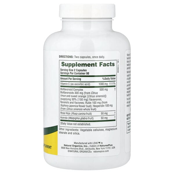 Alternative view of NaturesPlus, Super C Complex, 180 Capsules