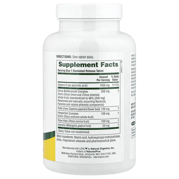 Alternative view of NaturesPlus, Super C Complex, Sustained Release, 180 Tablets