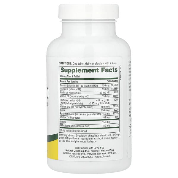 Alternative view of NaturesPlus, Sustained Release Mega B-150, 90 Tablets