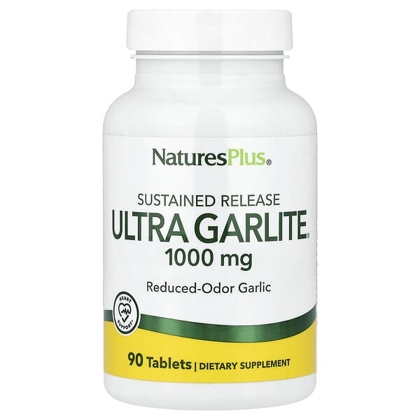 NaturesPlus, Sustained Release Ultra Garlite®, 1,000 mg, 90 Tablets