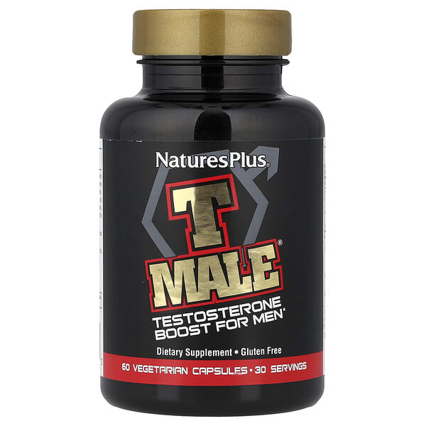 NaturesPlus, T Male®, Testosterone Boost For Men, 60 Vegetarian Capsules