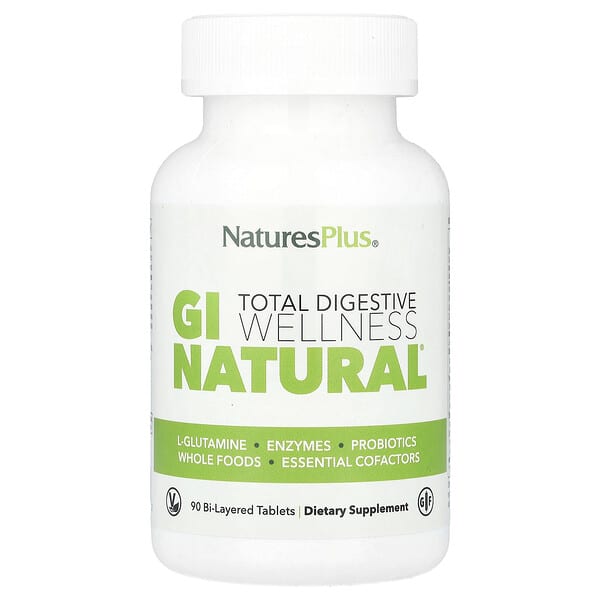 NaturesPlus, Total Digestive Wellness, GI Natural®, 90 Bi-Layered Tablets