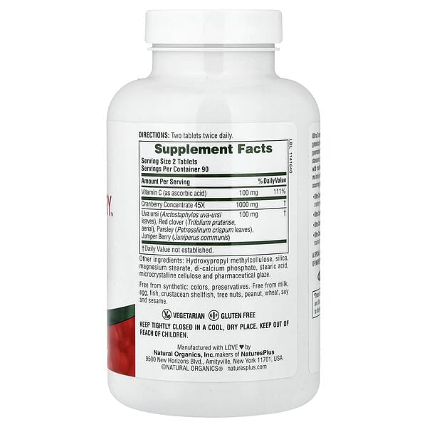 Alternative view of NaturesPlus, Ultra Cranberry™, Sustained Release, 180 Tablets