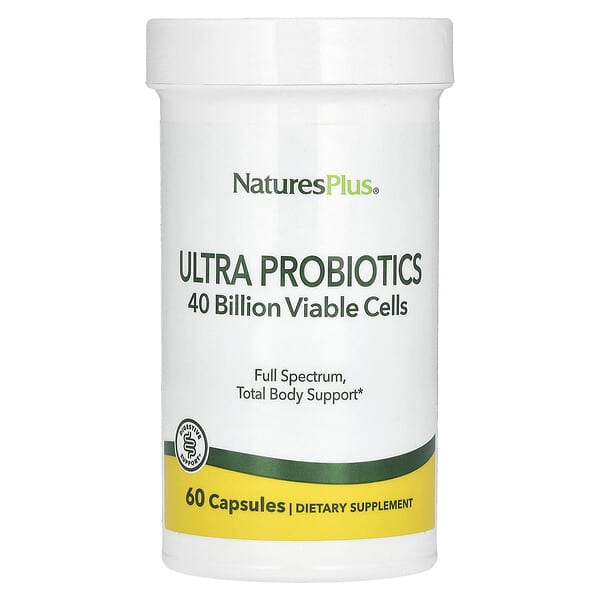 NaturesPlus, Ultra Probiotics, 40 Billion, 60 Capsules