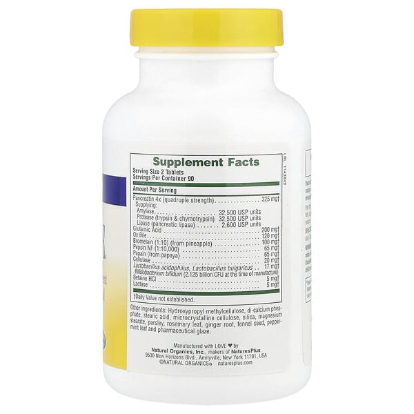 Alternative view of NaturesPlus, Ultra-Zyme®, Maximum Strength, 180 Tablets