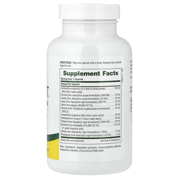 Alternative view of NaturesPlus, Vibra-Gest®, Plant-Derived Enzymes, 180 Capsules