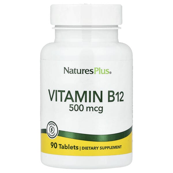 NaturesPlus, Vitamin B-12, 500 mcg, 90 Tablets