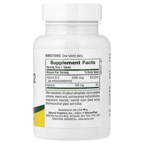 Alternative view of NaturesPlus, Vitamin B12, Sustained Release , 60 Tablets