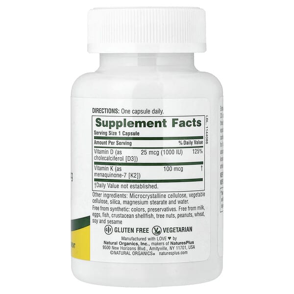 Alternative view of NaturesPlus, Vitamin D3 & K2, 90 Capsules