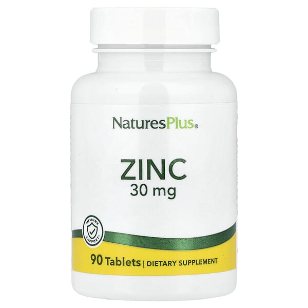 NaturesPlus, Zinc, 30 mg, 90 Tablets
