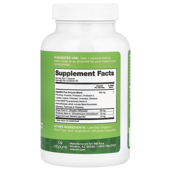 Alternative view of NB Pure, Digestive Enzyme Complex, 90 Capsules