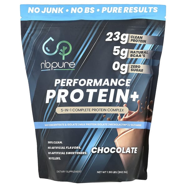 NB Pure, Performance Protein+, Chocolate, 1.9 lbs (862.5 g) 5 NB Pure, Performance Protein+, Chocolate, 1.9 lbs (862.5 g)