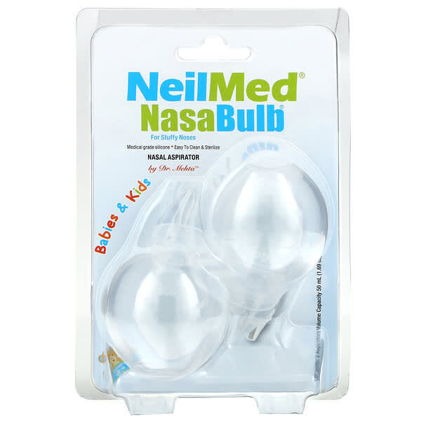 NeilMed, Babies & Kids, NasaBulb, Nasal Aspirator, 2 Aspirators, 1.69 oz (50 ml) Each