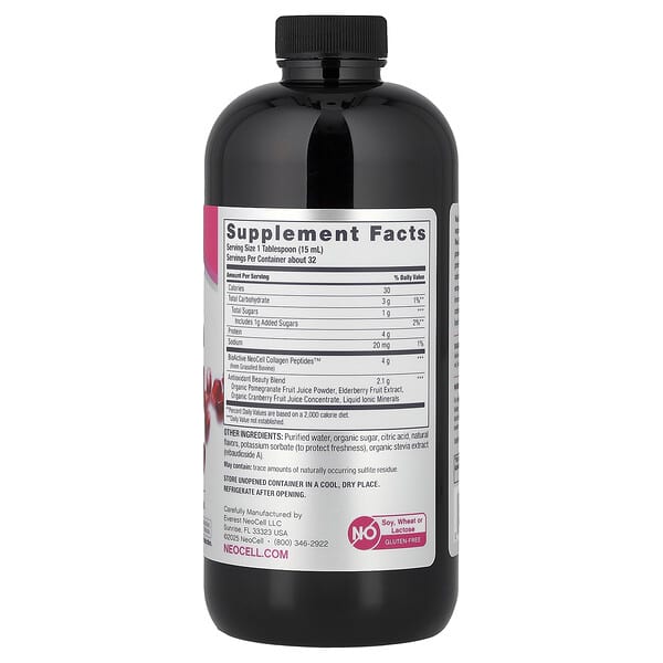 Alternative view of NeoCell, Collagen Liquid, Pomegranate, 16 fl oz (473 ml)