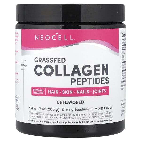NeoCell, Grassfed Collagen Peptides, Unflavored, 7 oz (200 g)