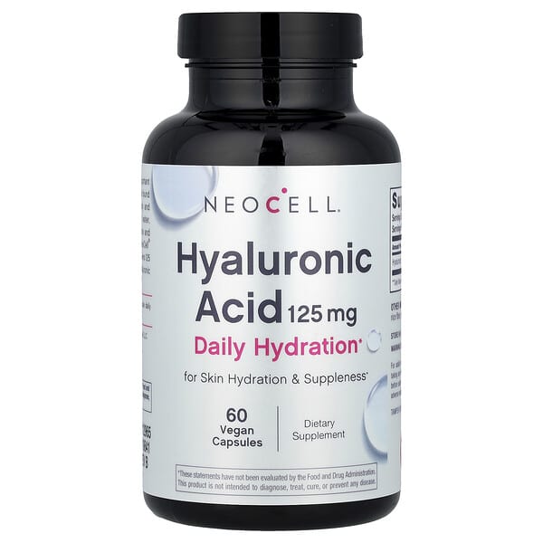 NeoCell, Hyaluronic Acid, 125 mg, 60 Vegan Capsules