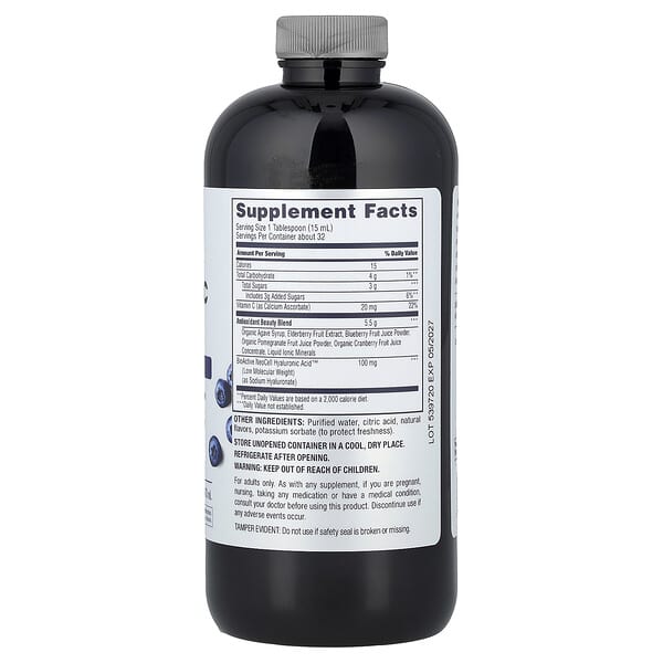 Alternative view of NeoCell, Liquid Hyaluronic Acid + Vitamin C, Delicious Blueberry, 16 fl oz (473 ml)