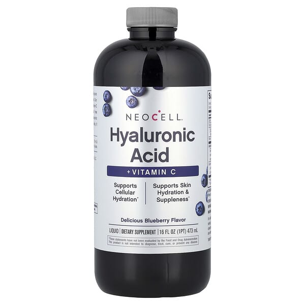 NeoCell, Liquid Hyaluronic Acid + Vitamin C, Delicious Blueberry, 16 fl oz (473 ml)