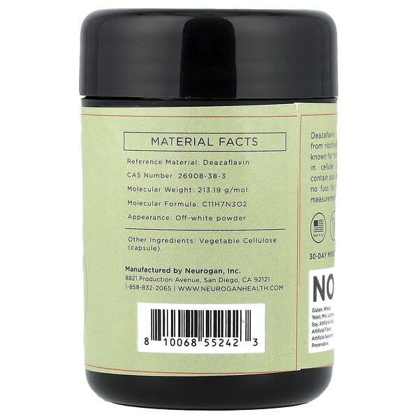 Alternative view of Neurogan Health, Deazaflavin, 150 Vegan Capsules