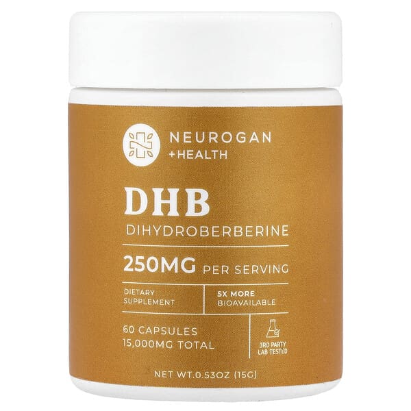 Neurogan Health, DHB, 250 mg, 60 Capsules