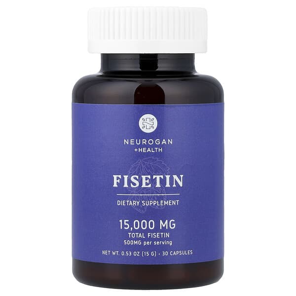 Neurogan Health, Fisetin, 500 mg, 30 Capsule