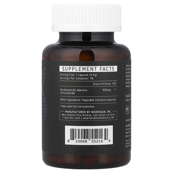 Alternative view of Neurogan Health, NAD+, Cell Renewer, 900 mg, 90 Capsules