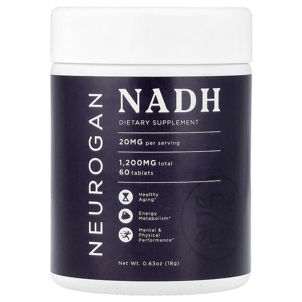 Neurogan Health, NADH, 20 mg, 60 Tablets, 0.63 oz (18 g)