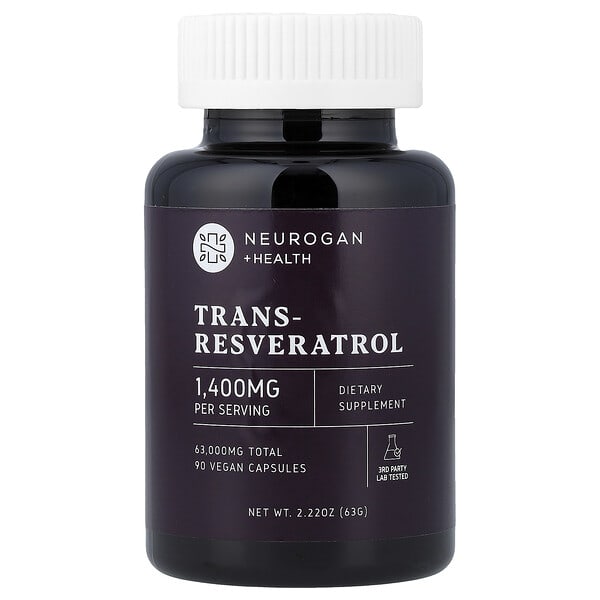 Neurogan Health, Trans-Resveratrol, 90 Vegan Capsules (700 mg per Capsule)