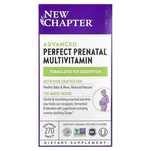 New Chapter, Advanced Perfect Prenatal™ Multivitamin, 270 Vegetarian Tablets