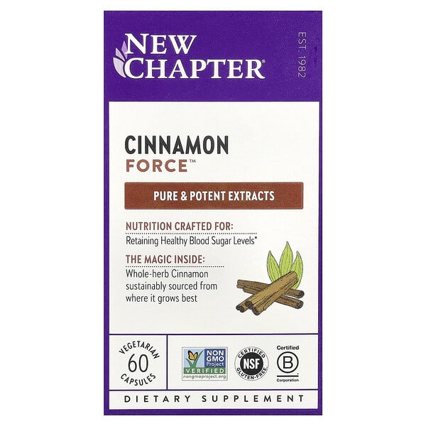 New Chapter, Cinnamon Force™, 60 Vegetarian Capsules
