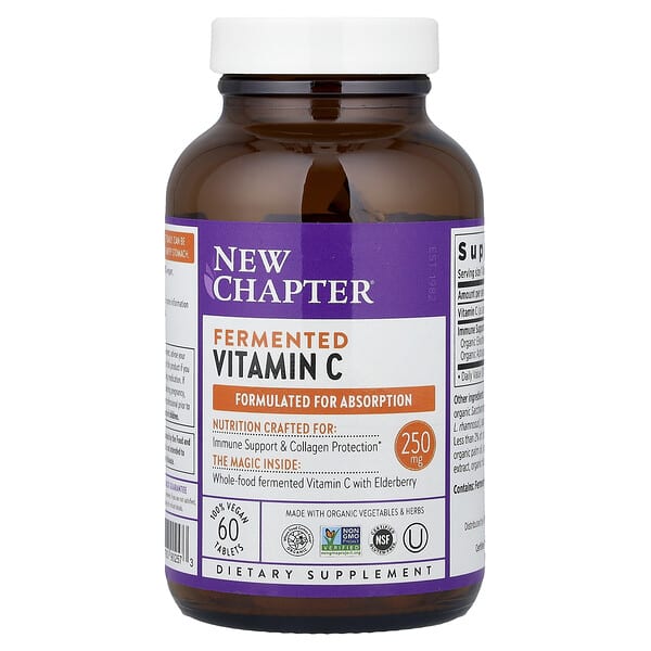New Chapter, Fermented Vitamin C, 60 Vegan Tablets