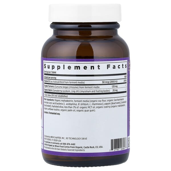 Alternative view of New Chapter, Fermented Vitamin D3, 90 Vegetarian Tablets