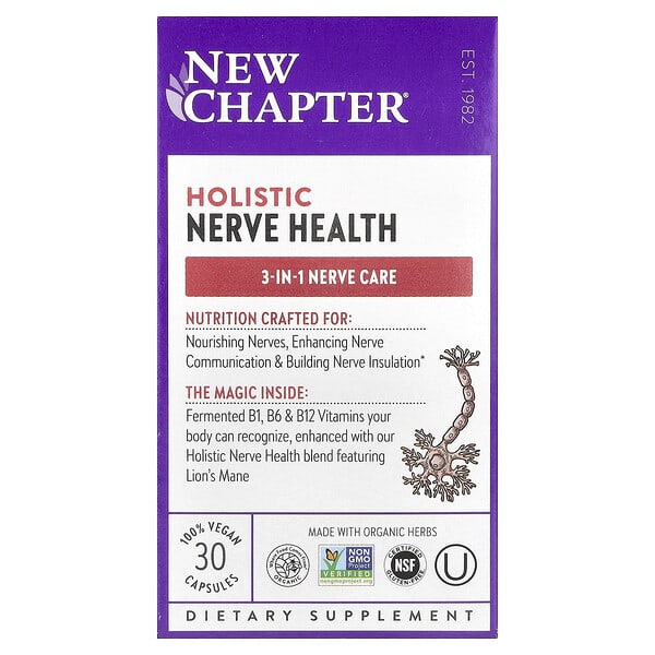 New Chapter, Holistic Nerve Health, 30 Capsules