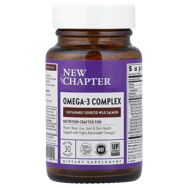 New Chapter, Omega-3 Complex, 30 BSE-Free Softgels
