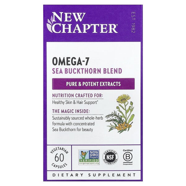 New Chapter, Omega-7 Sea Buckthorn Blend, 60 Vegetarian Capsules