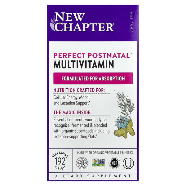 New Chapter, Perfect Postnatal™ Multivitamin, 192 Vegetarian Tablets