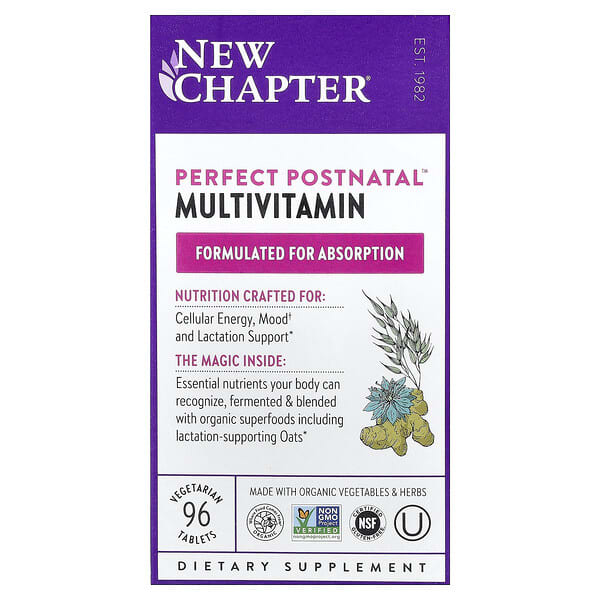 New Chapter, Perfect Postnatal™ Multivitamin, 96 Vegetarian Tablets