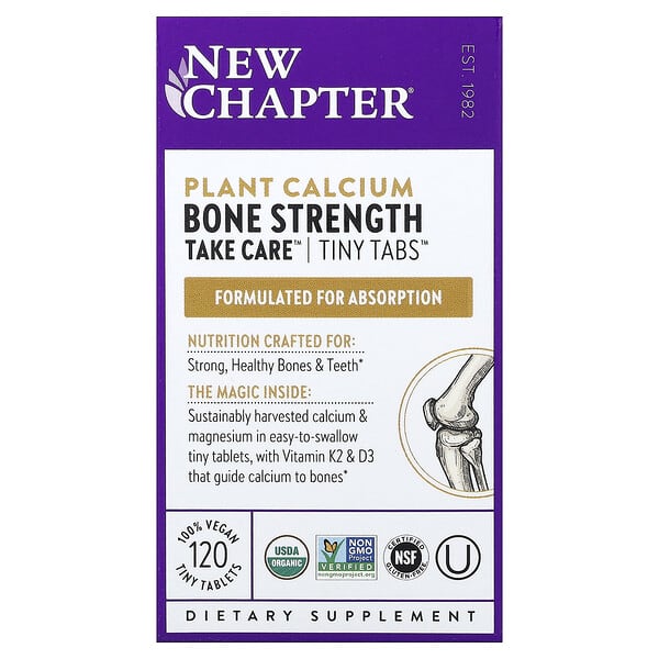 New Chapter, Plant Calcium, Bone Strength Take Care™, 120 Vegan Tiny Tablets 2 New Chapter, Plant Calcium, Bone Strength Take Care™, 120 Vegan Tiny Tablets