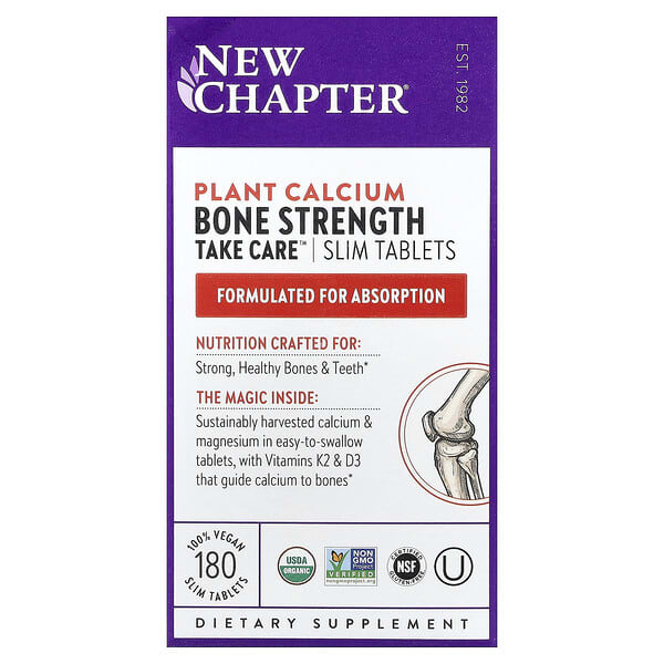New Chapter, Plant Calcium, Bone Strength Take Care, 180 Vegetarian Slim Tablets 3 New Chapter, Plant Calcium, Bone Strength Take Care, 180 Vegetarian Slim Tablets