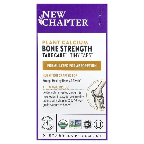 New Chapter, Plant Calcium, Bone Strength, Take Care™, 240 Vegetarian Tiny Tablets