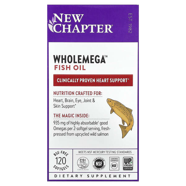 New Chapter, Wholemega Fish Oil, 120 Softgels 2 New Chapter, Wholemega Fish Oil, 120 Softgels