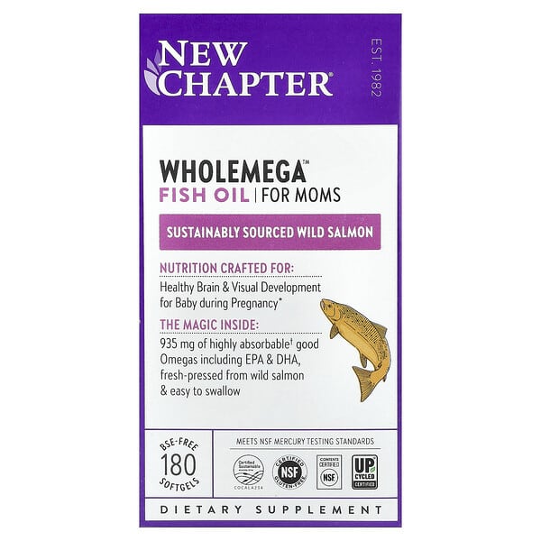 New Chapter, Wholemega™ Fish Oil for Moms, 180 Softgels