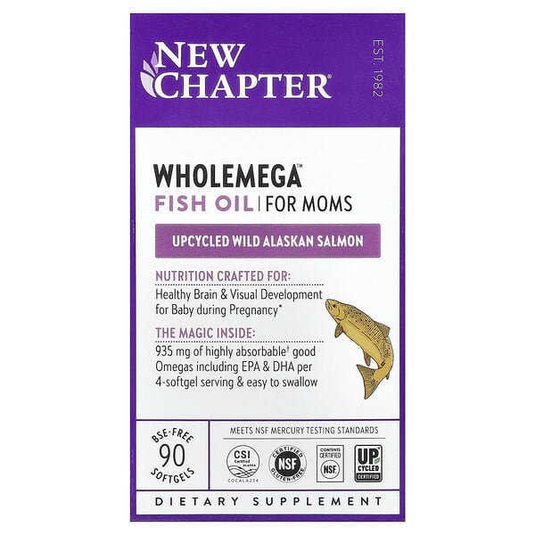 New Chapter, Wholemega™ Fish Oil for Moms, 935 mg, 90 Softgels