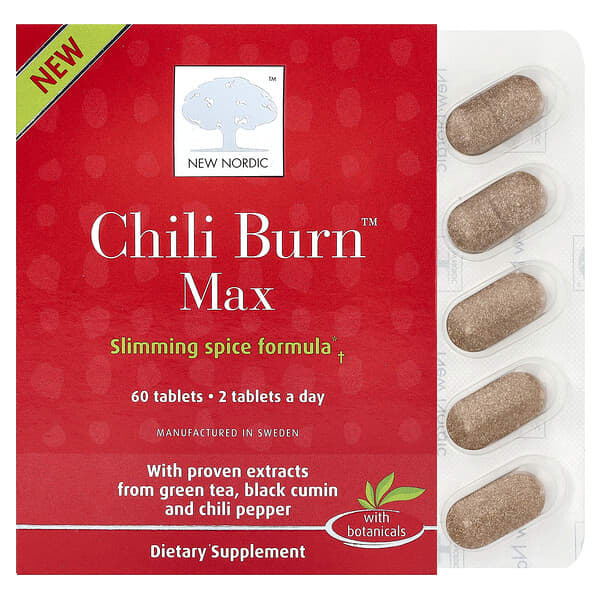 New Nordic, Chili Burn™ Max, 60 Tablets